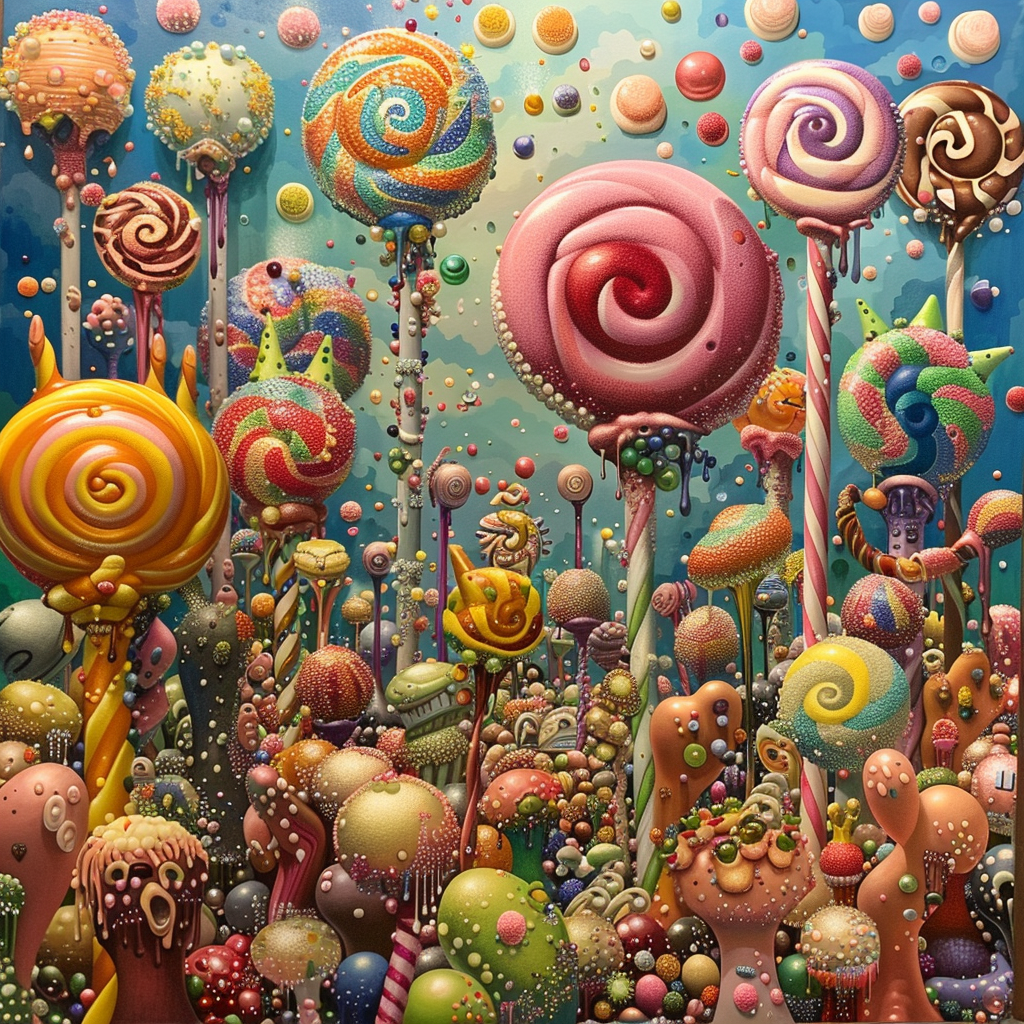 Colorful poisonous sweets in ocean