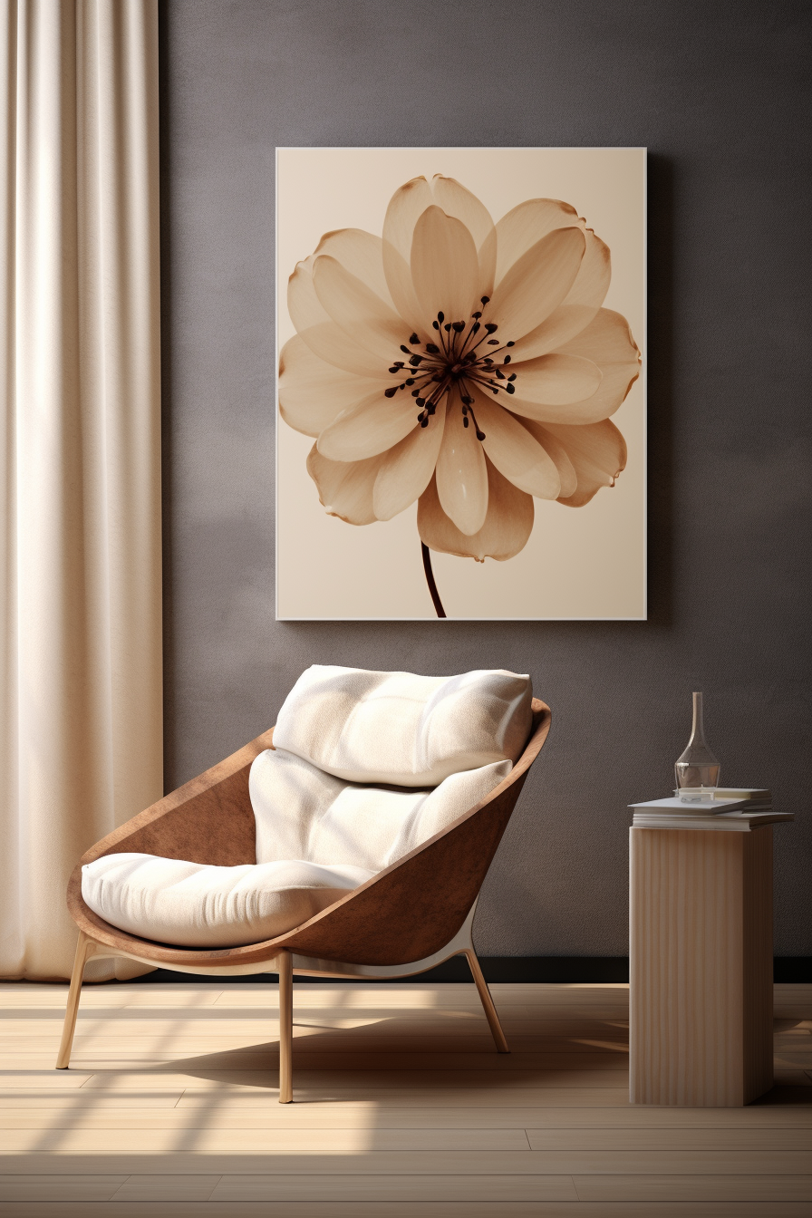 Brown flower on brown background tapestry