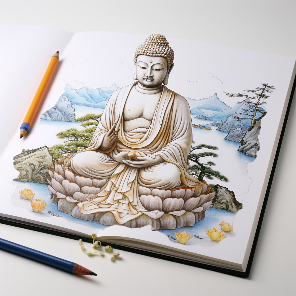 Buddhism Coloring Book for Kids