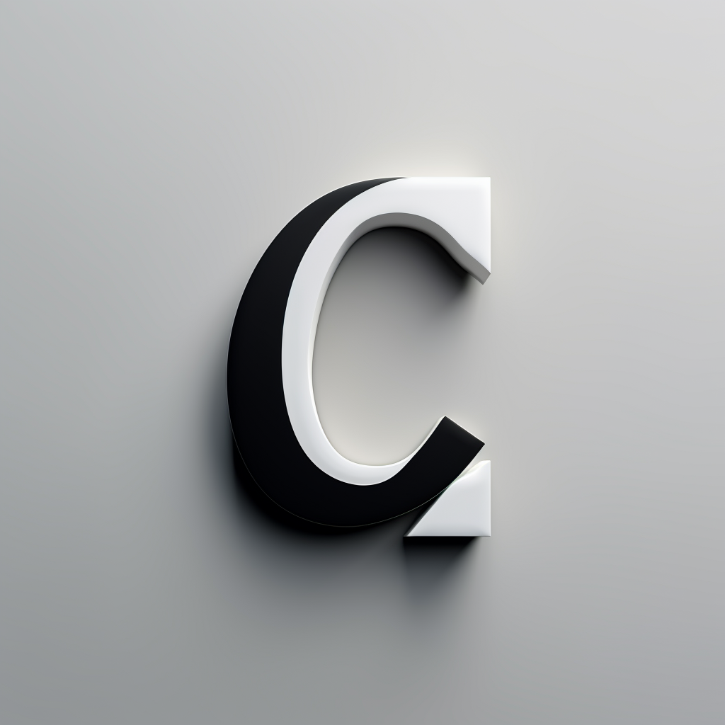 C A V typographical logo in bold style