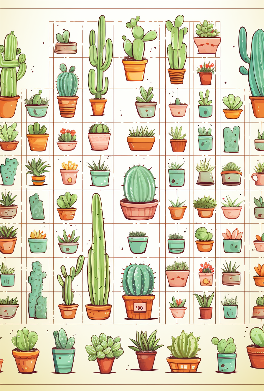 Fun cactus themed bingo sheet