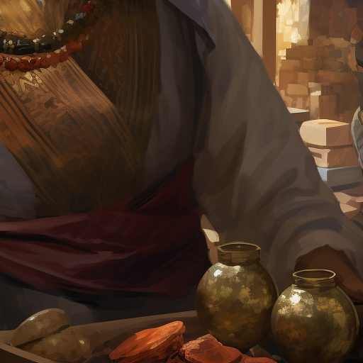 Calashite merchant in Waterdeep market