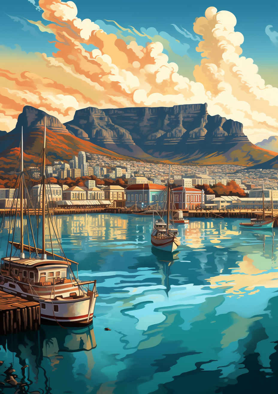 Cape Town vector art prompt