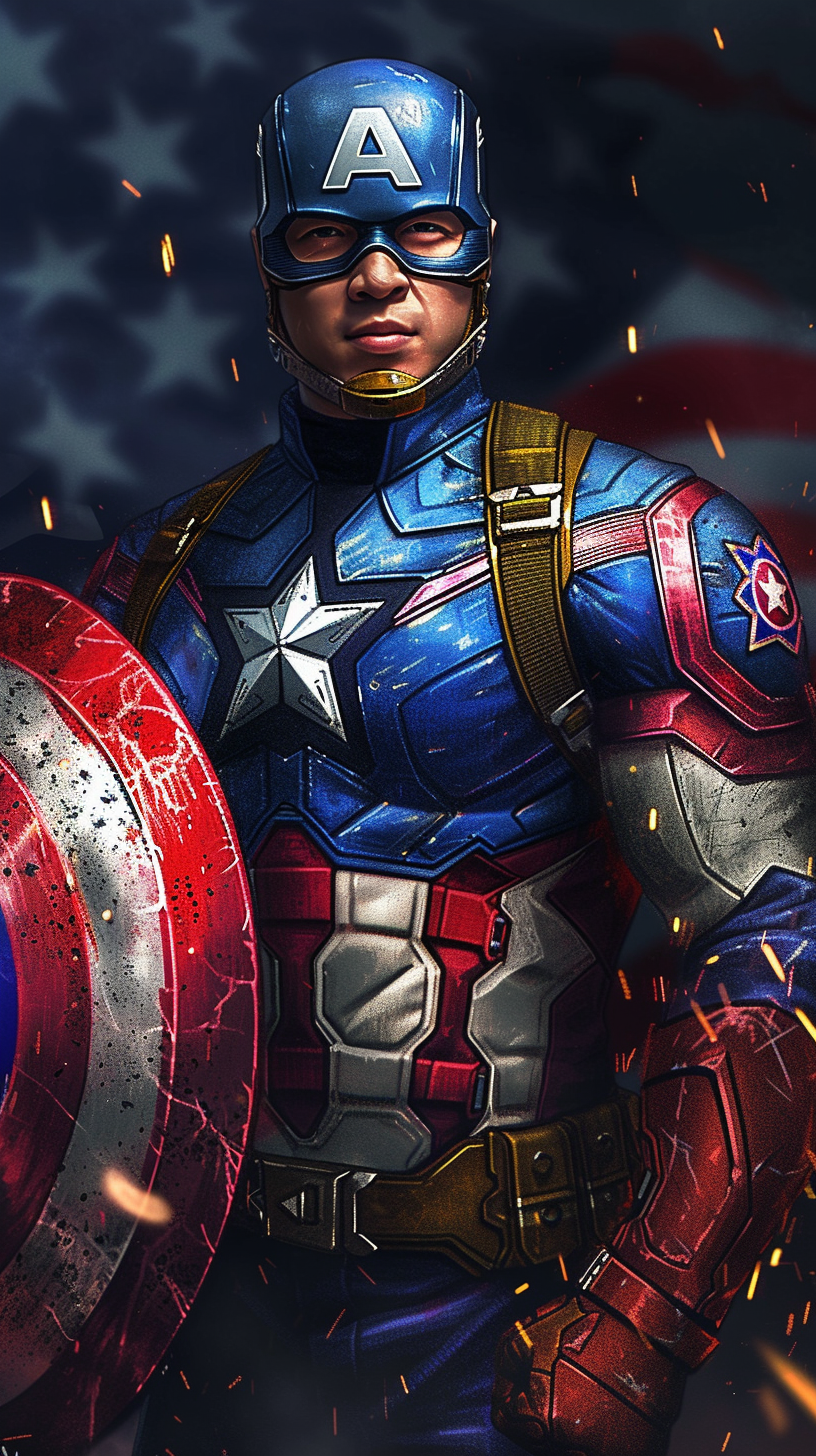 Captain America with Philippine Flag Shield