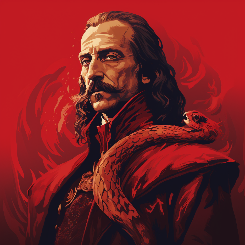 Cardinal Richelieu Snake Illustration