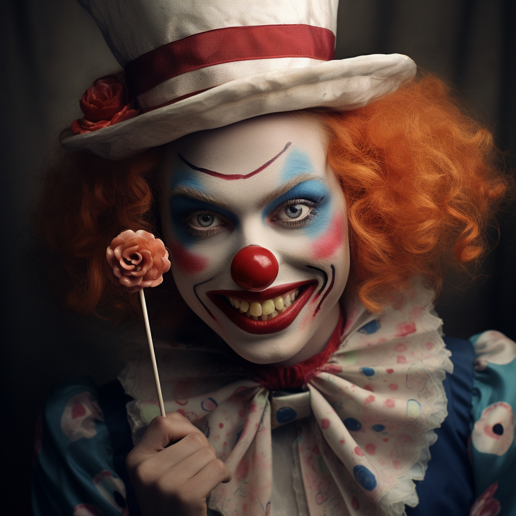 Cute Carnival Clown with Toothpick