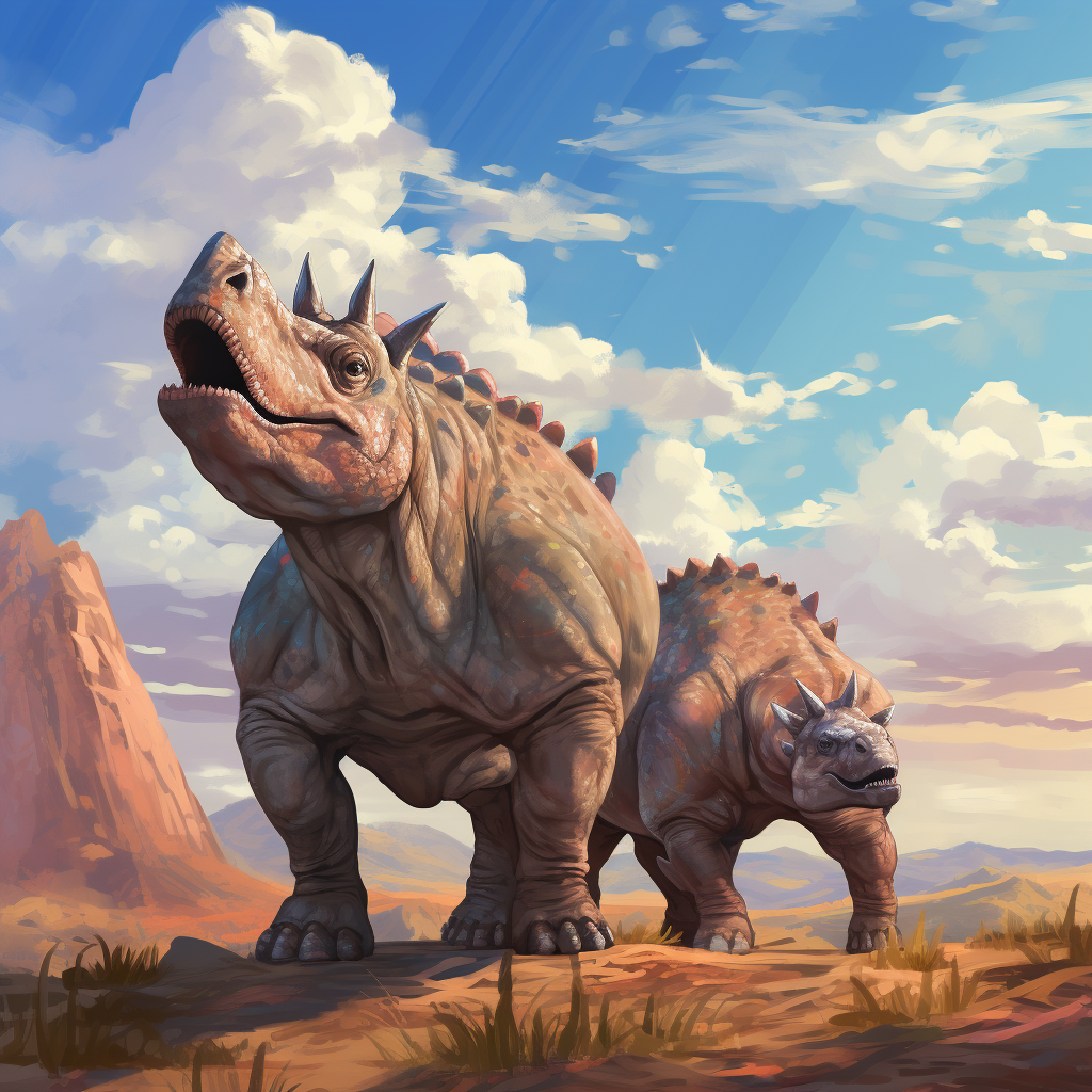 Two Carnotasaur in the Plains