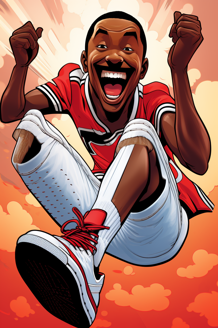 Cartoon Poster Air Jordan 1 AR 2 3