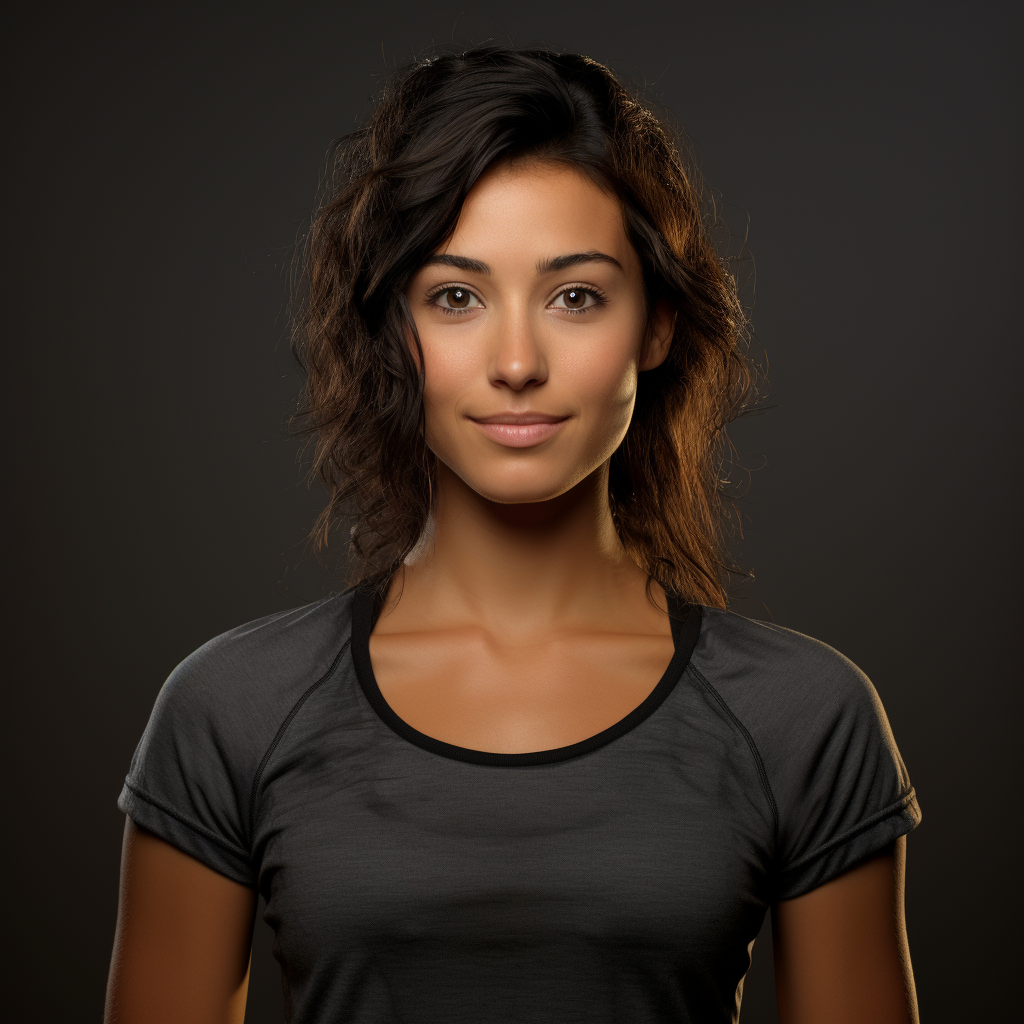 Young woman in casual sports clothing smiling