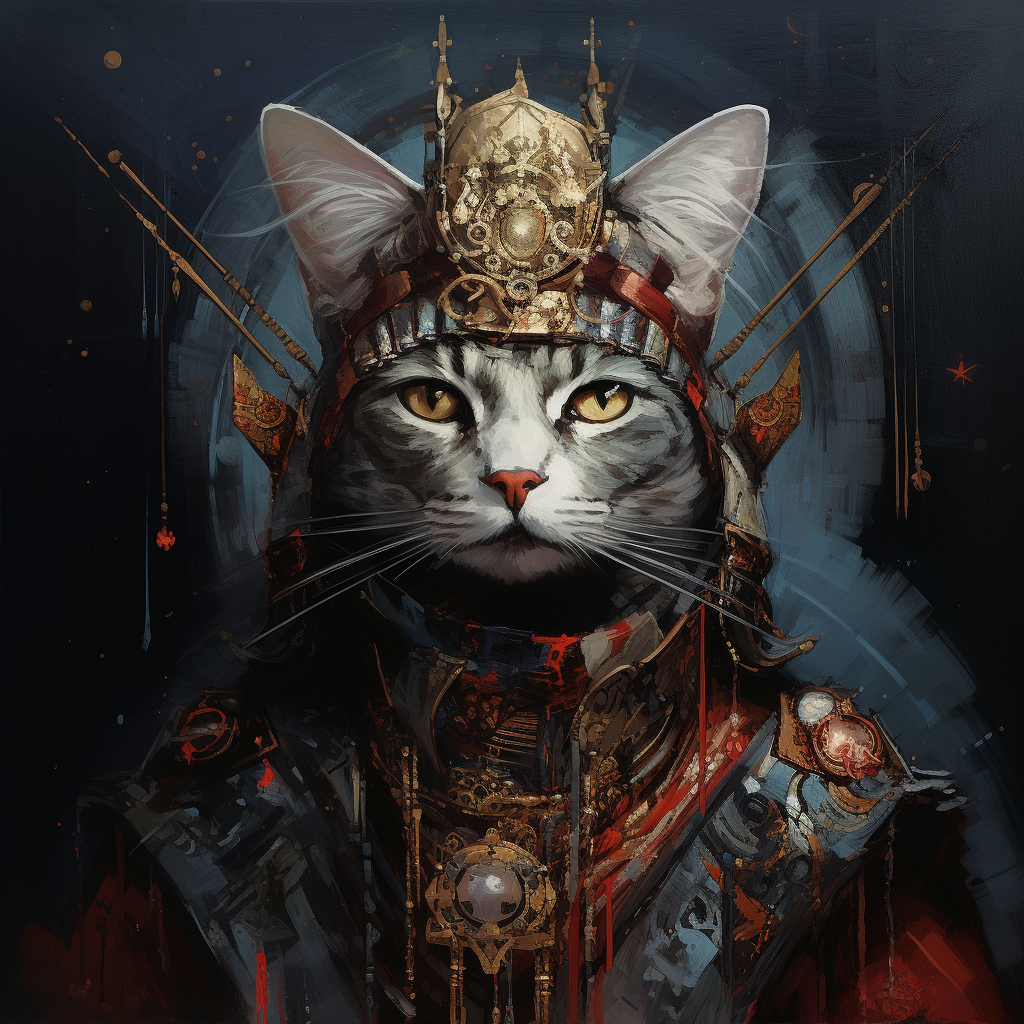 Cat painted as Turandot