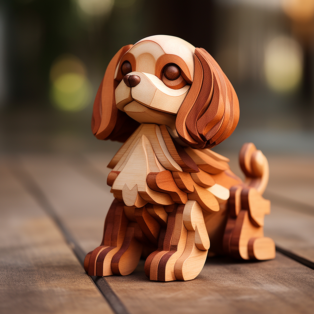 Cavalier King Charles Spaniel Wooden Toy