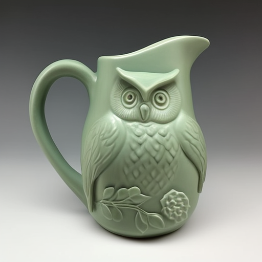 Celadon Owl Pitcher Stock Image