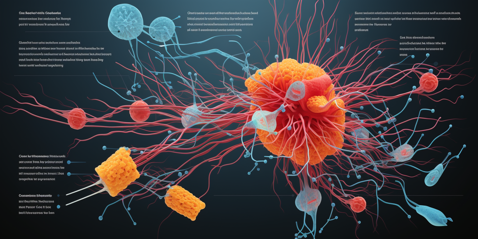 Illustration of Cell Junctions and Cytoskeleton Structures