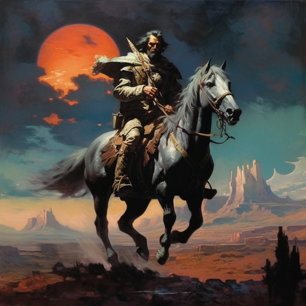 Central Cee Frank Frazetta artwork