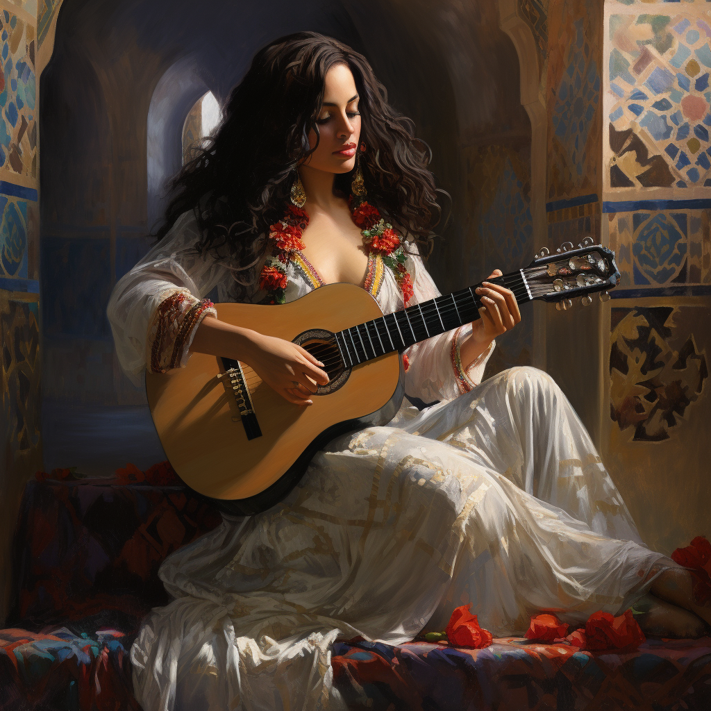 Talented Moroccan chanteuse performing