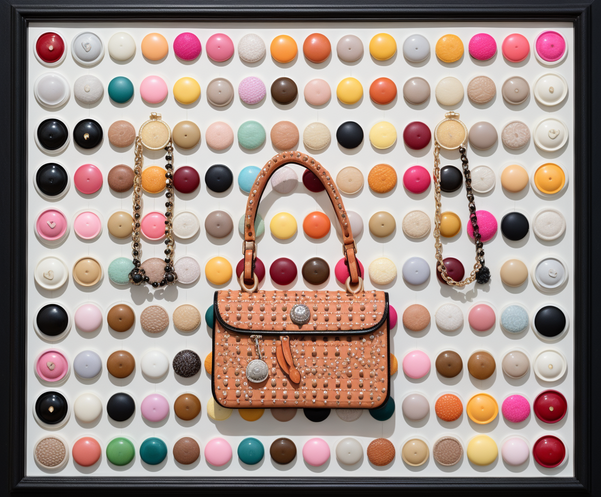 Charcuterie Dot Art creation with Inspired Chanel bags on 2Moons.ai