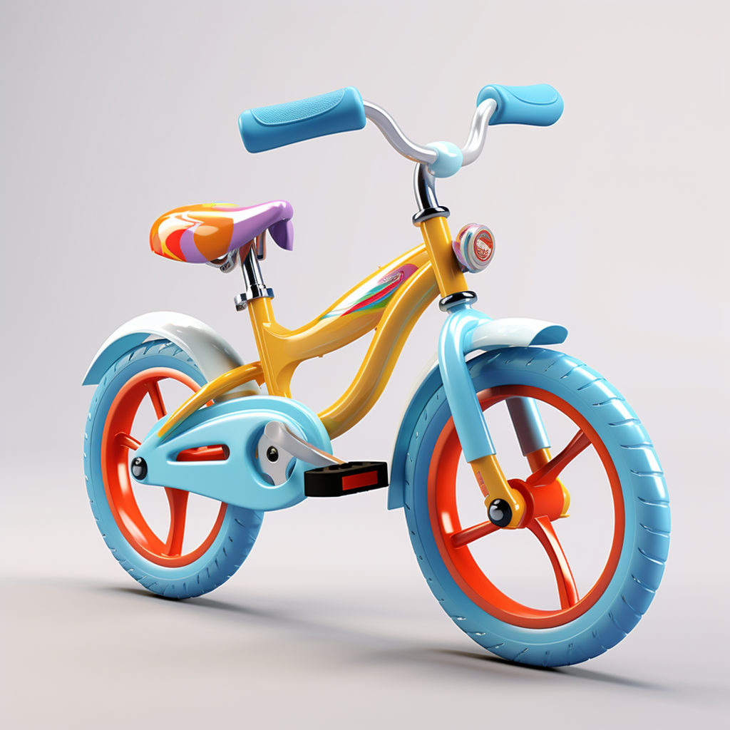 Cartoon-style Children Bicycle Icon