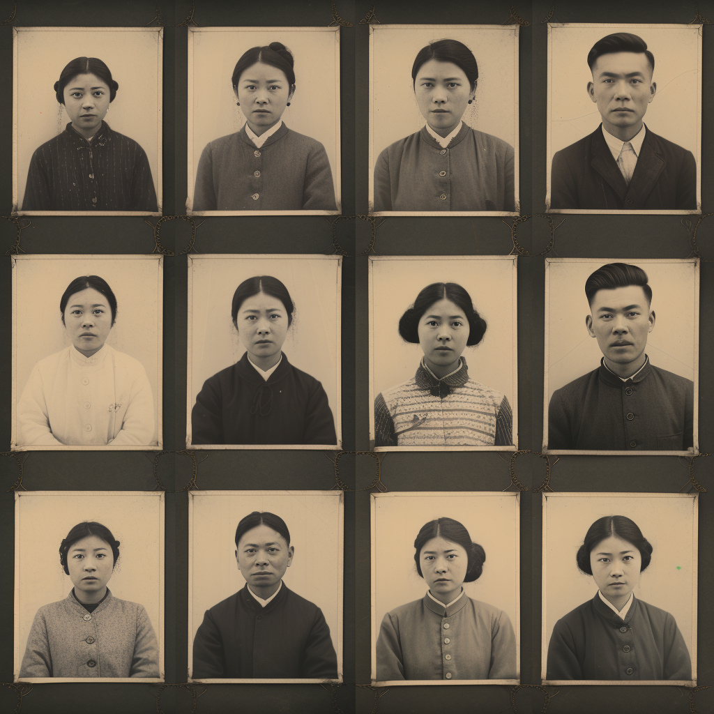 Chinese passport photos 1920s