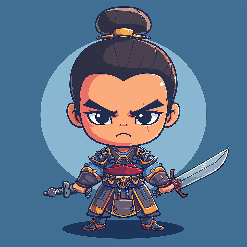 Cartoon Chibi Chinese Ancient Soldier