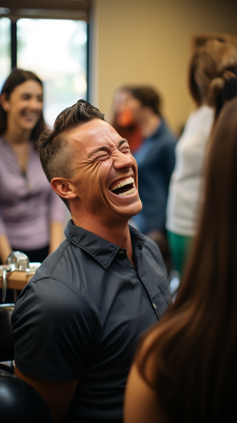 Nervous patient receiving chiropractic adjustment