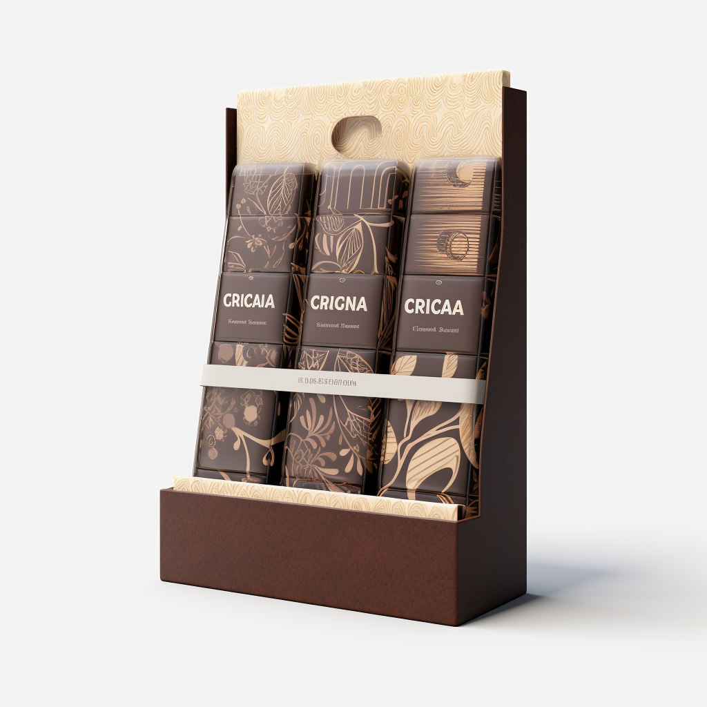 Chocolate Shelf Packaging on Transparent Background