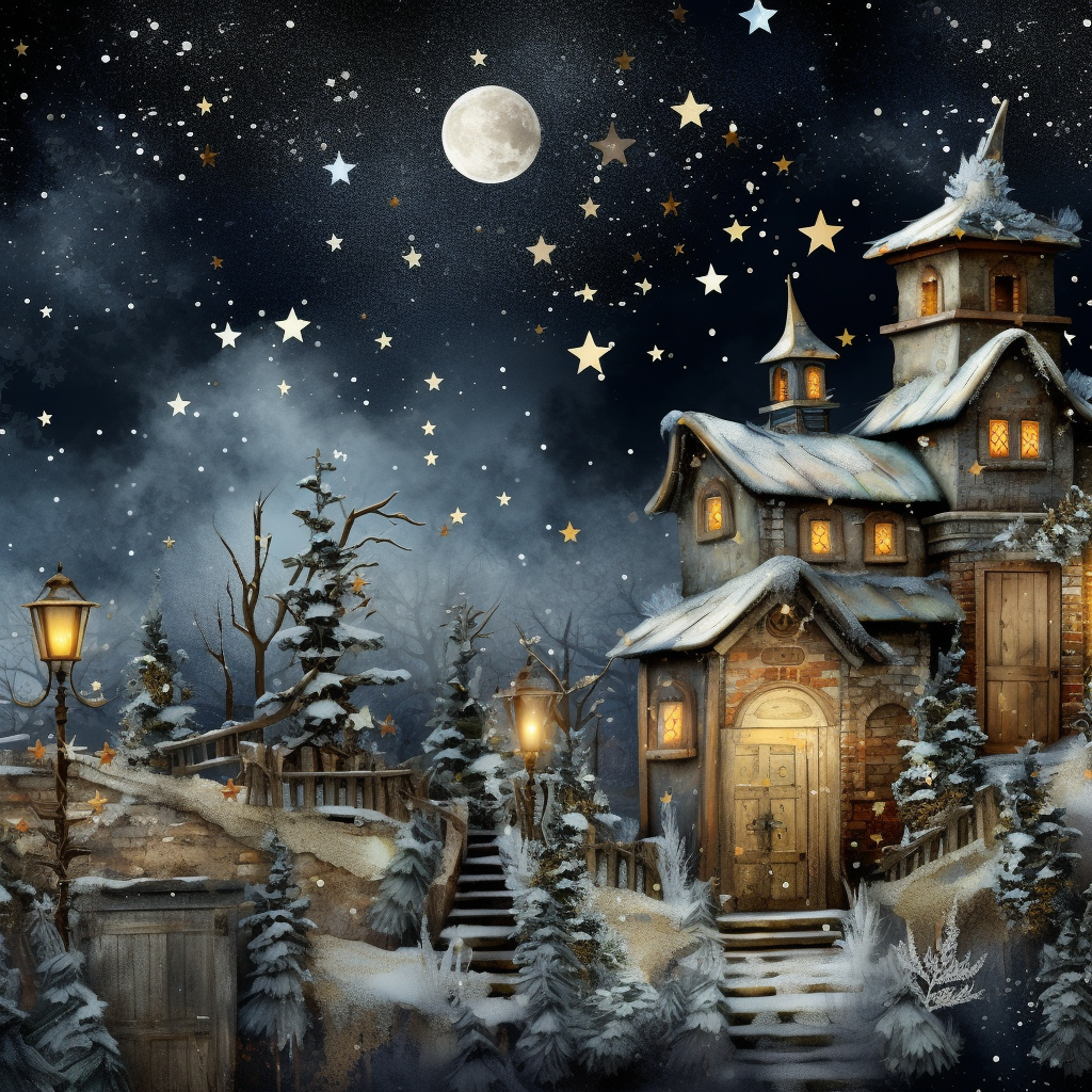 Beautiful Christmas Scrapbooking Background