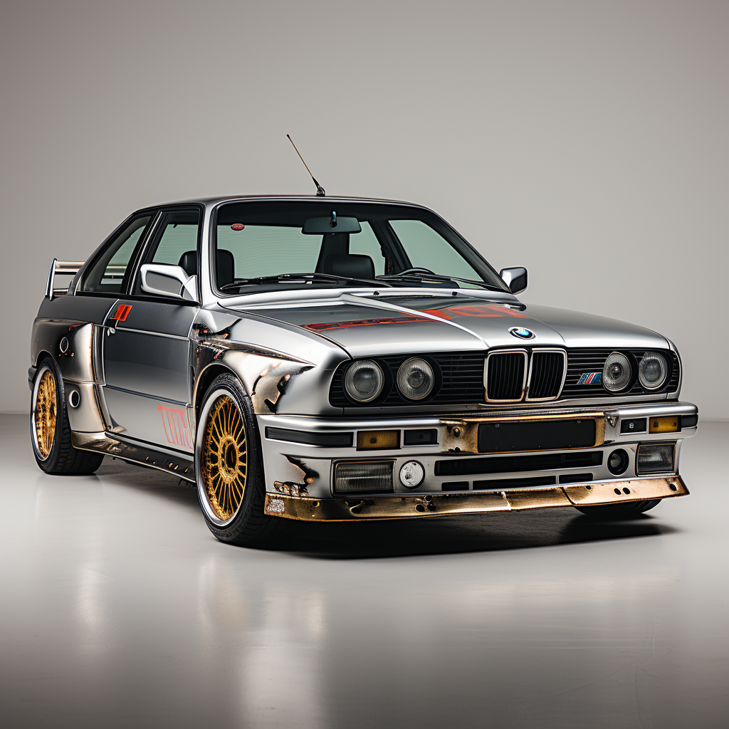 Stunning chrome paint BMW M3 with RWB body kit