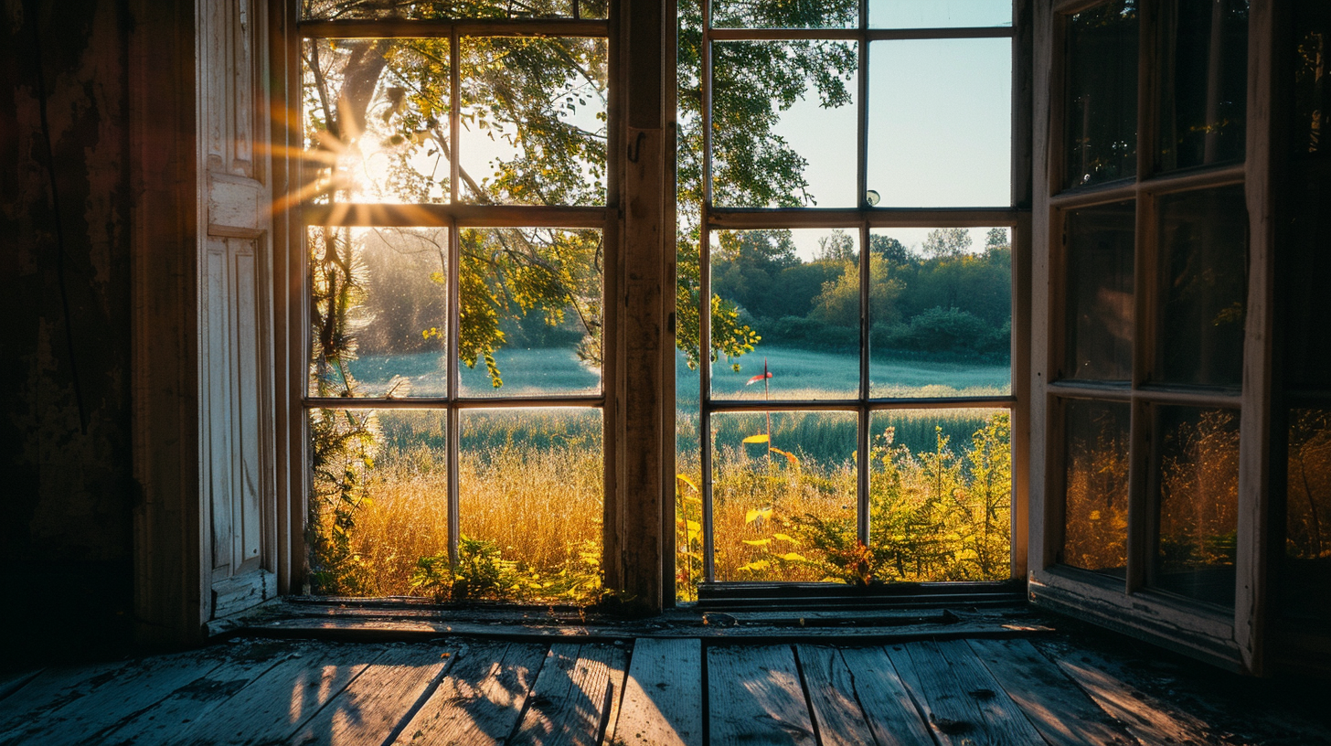 A breathtaking cinematic window view