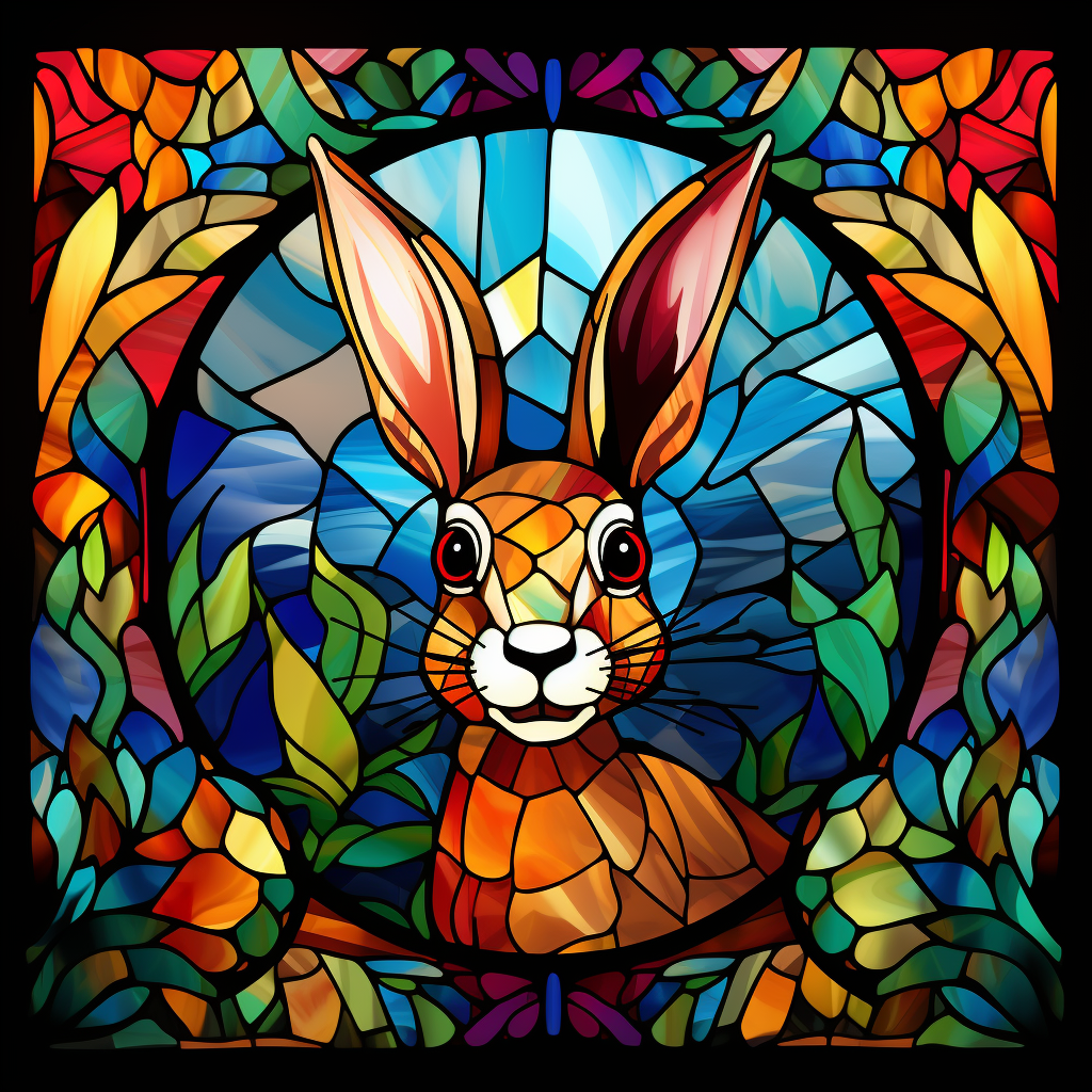 Stunning Cloisonné Pattern with Jackrabbit