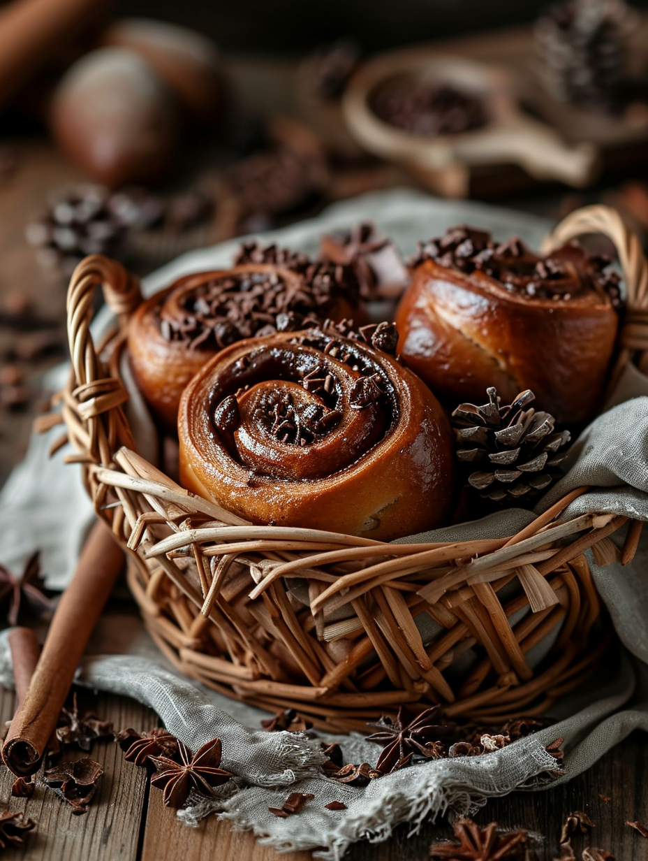 Cocoa Rolls Bakery Basket