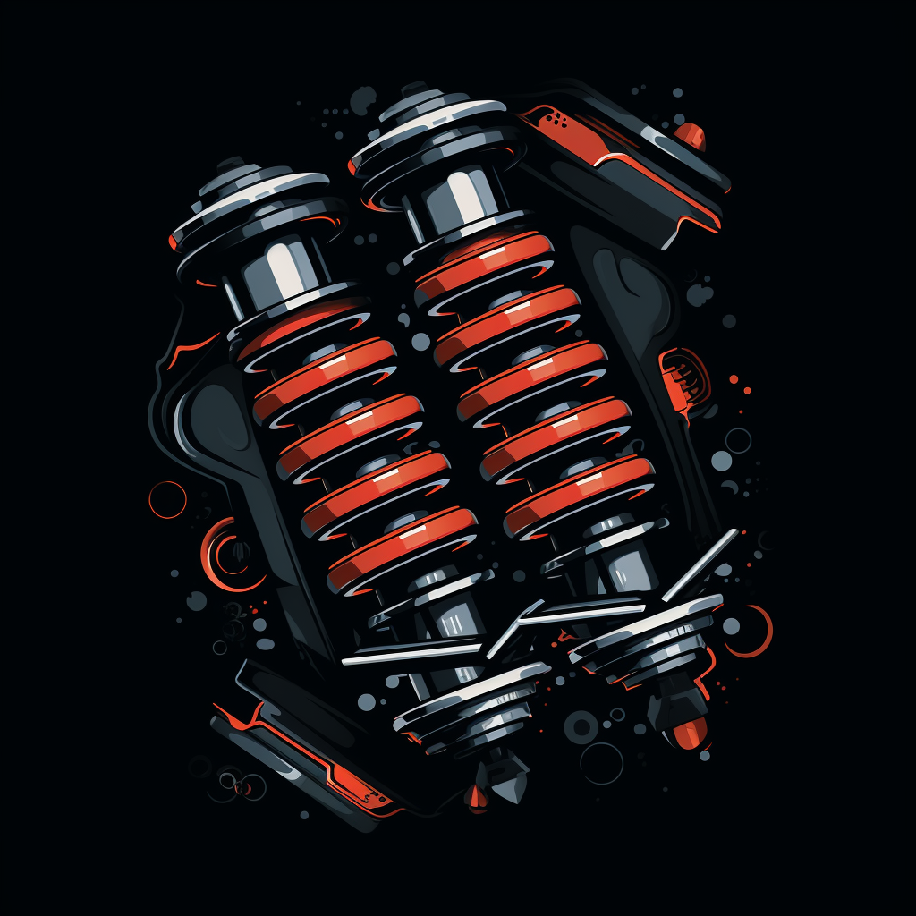 Black coilover art on tshirt design