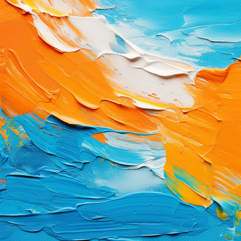 Abstract art painting with vibrant colors