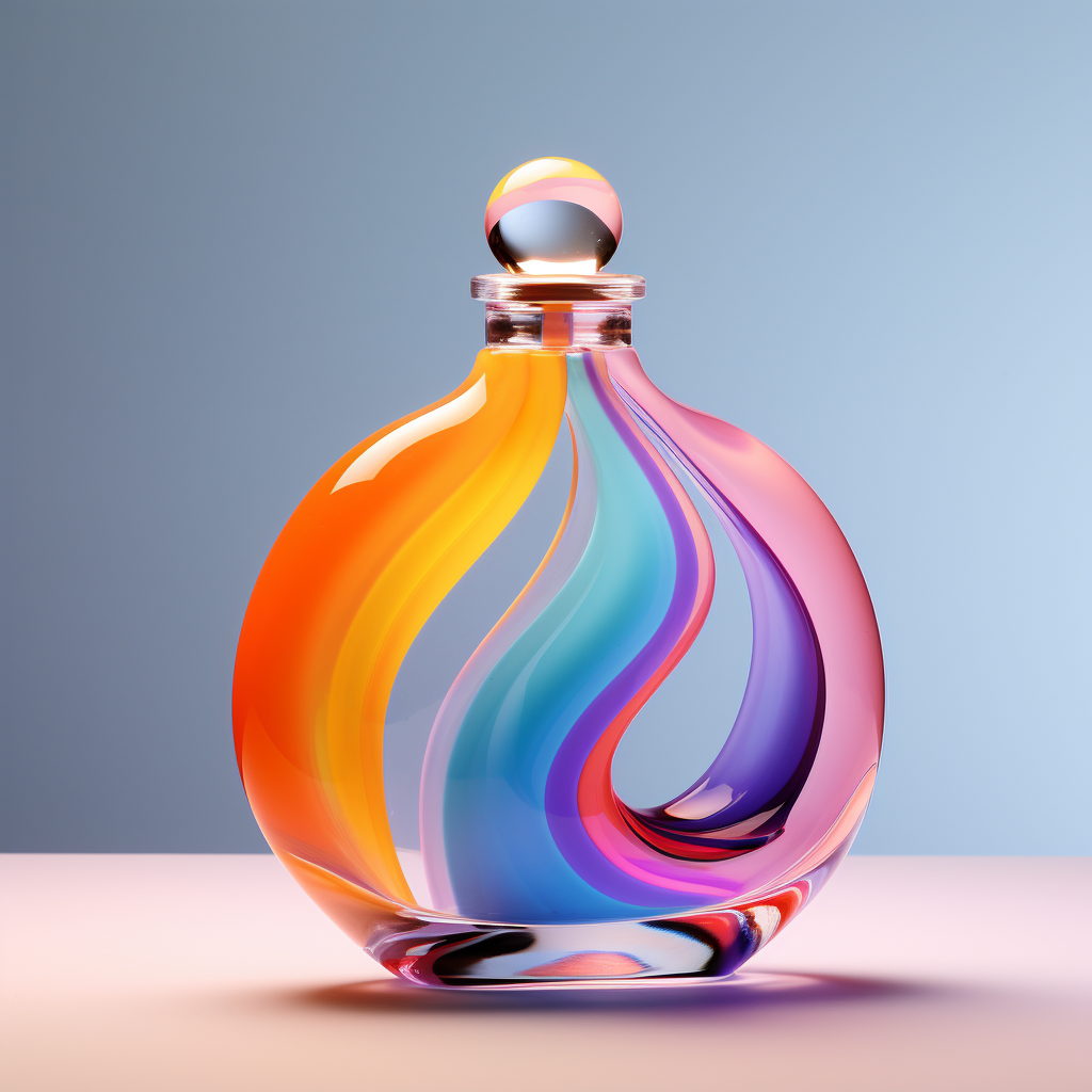 Bold and Vibrant Branded Perfume Bottle