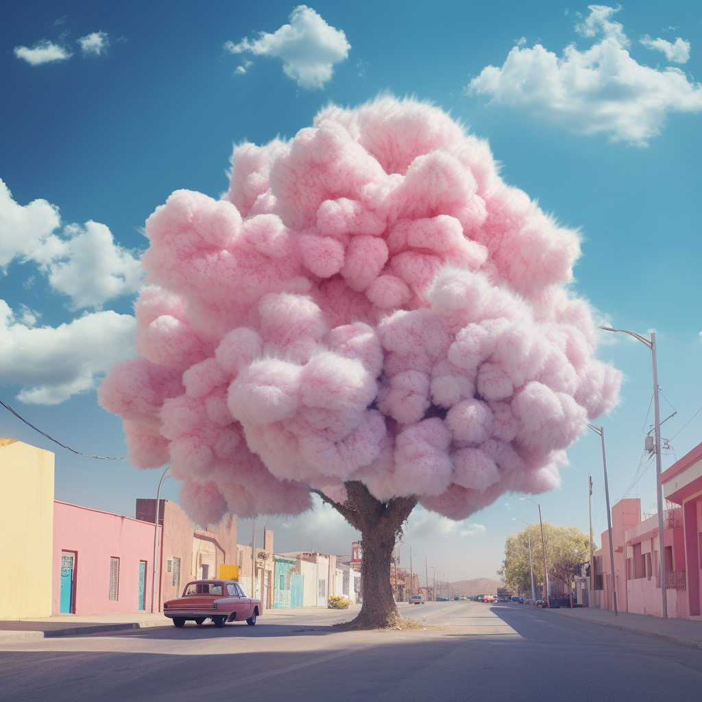 Colorful Cotton Candy Tree