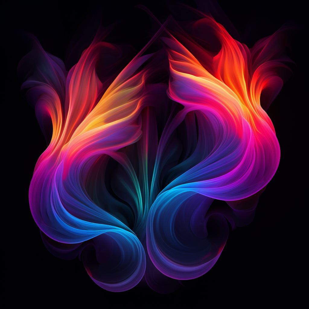 Abstract neon gradient on black background