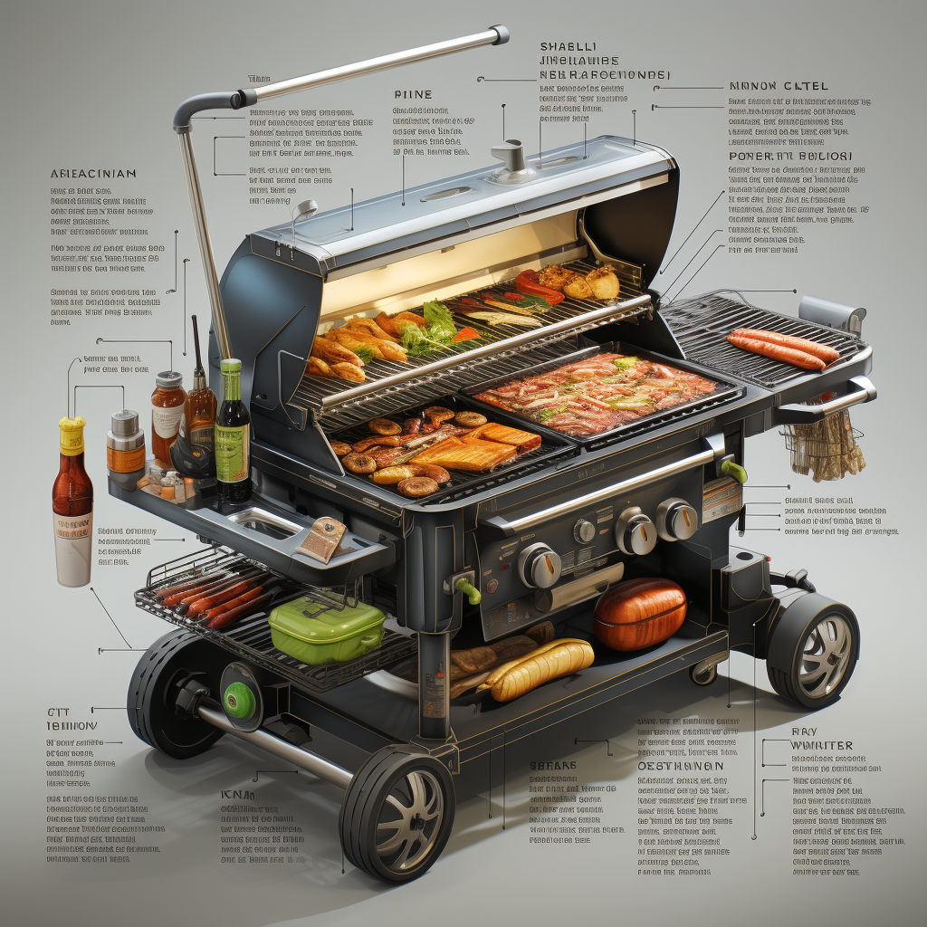 Mini Food Truck Gas Grill Kitchen