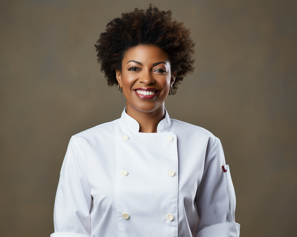 Smiling African American Female Chef