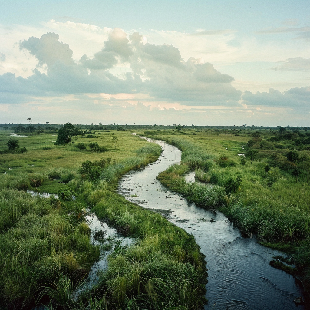 Nature scene in Congo Delta