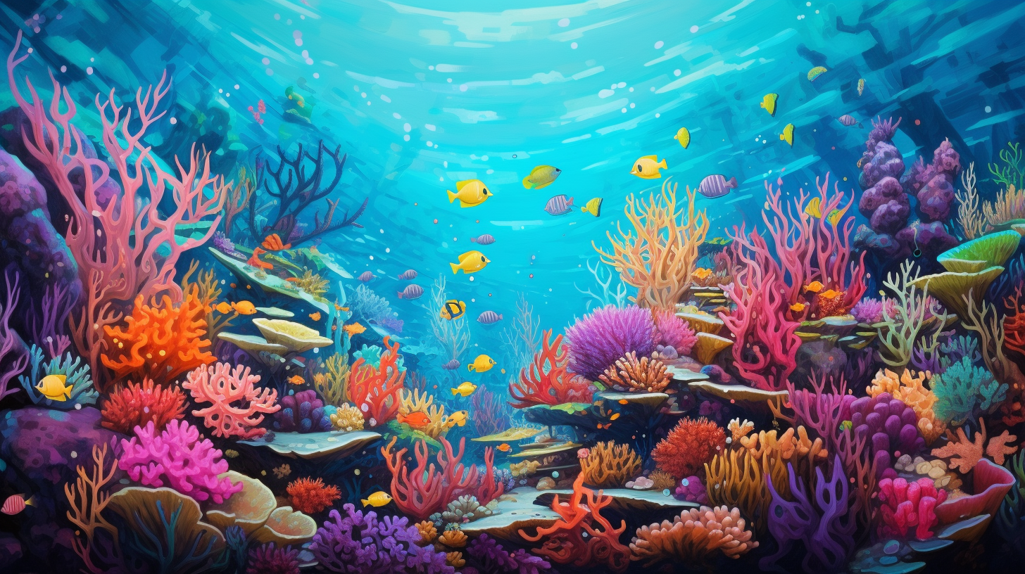 Coral reef vibrant colors