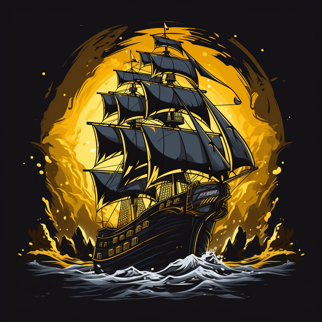 Corsair Pirate Ship Team Logo