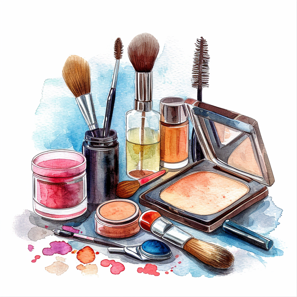 Cosmetics illustration for versatile applications