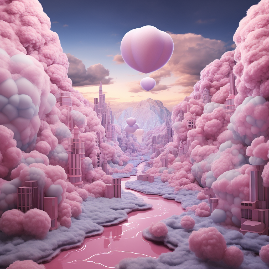 Beautiful cotton candy universe