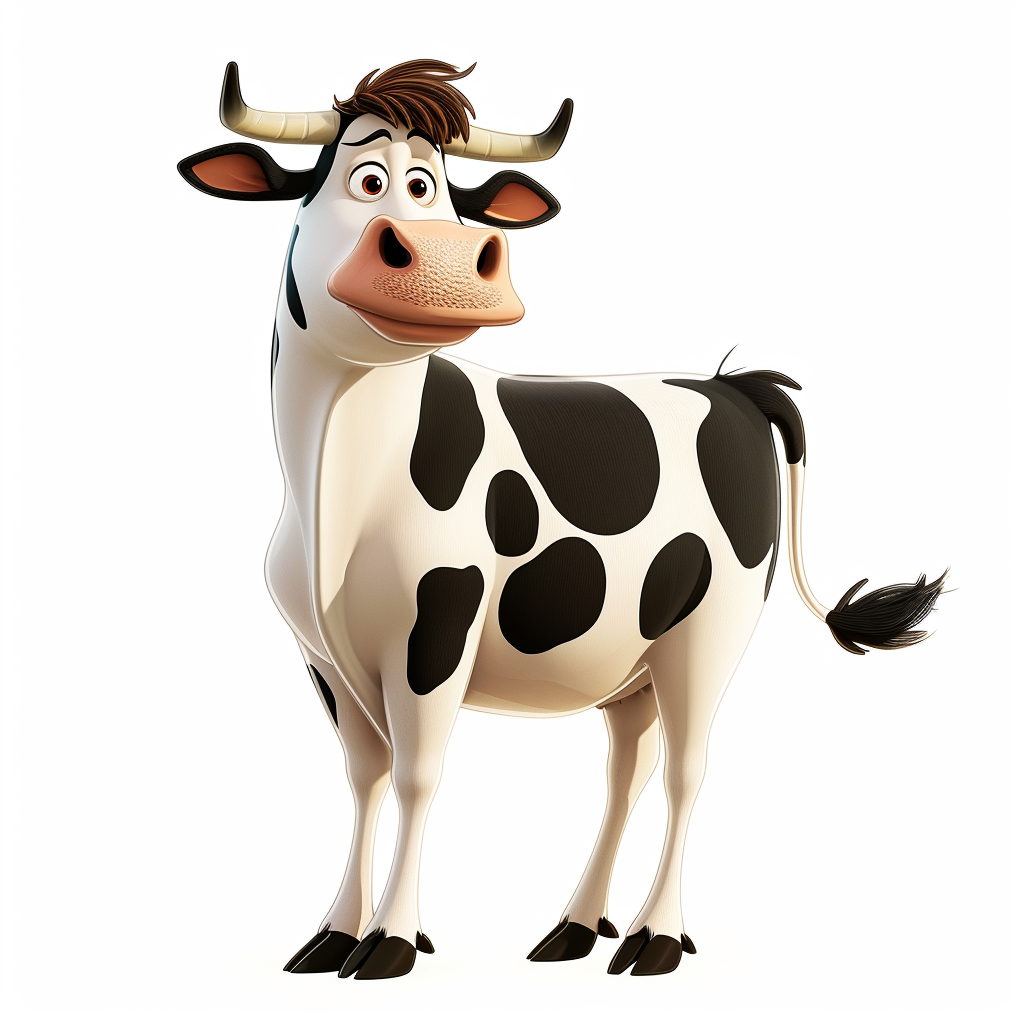 Stylized Cartoon Cow