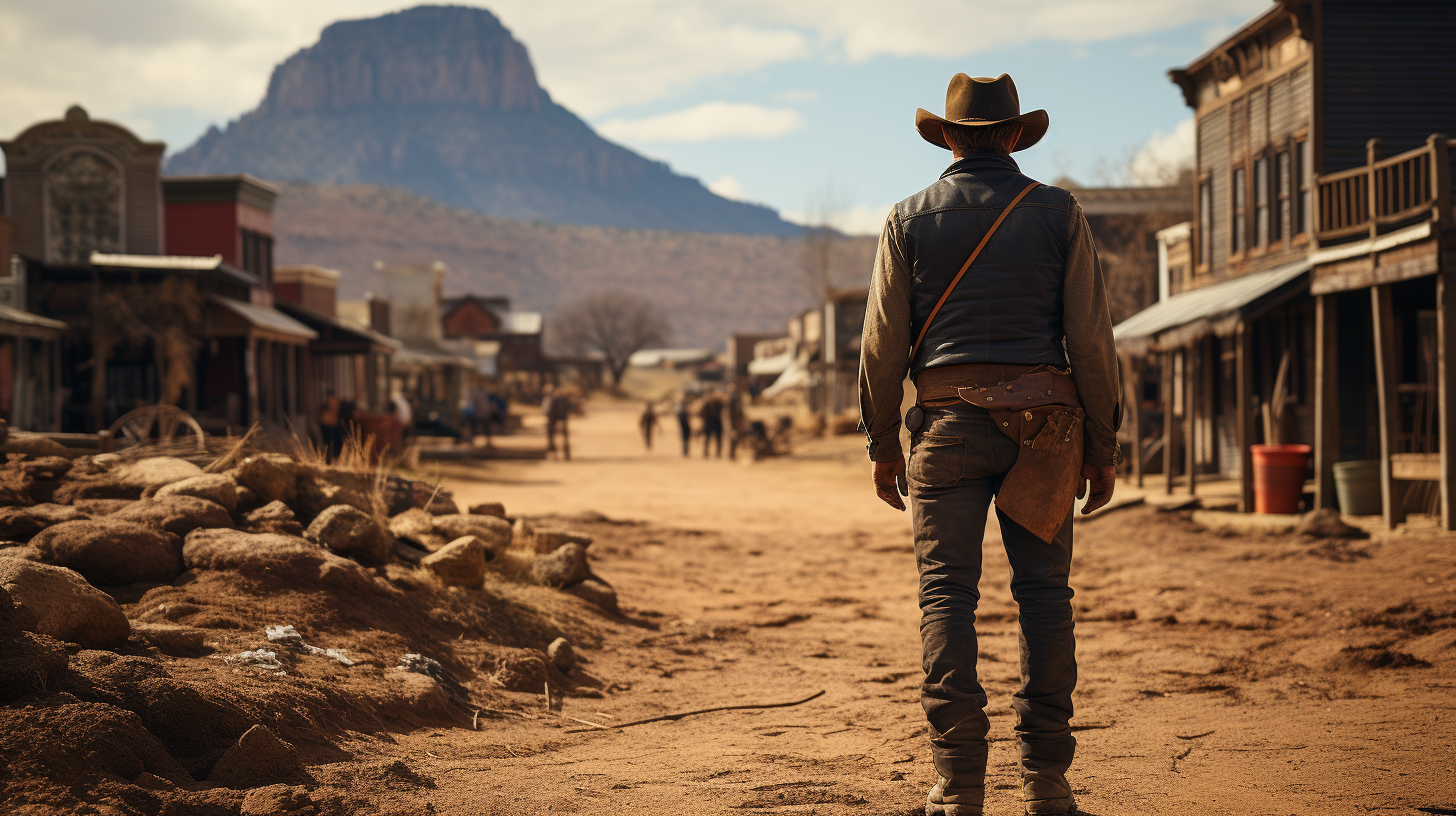 Cowboy with Holstered Gun