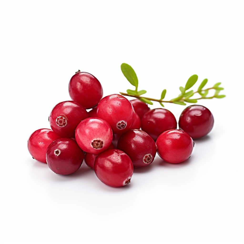 Fresh Cranberry on Transparent Background