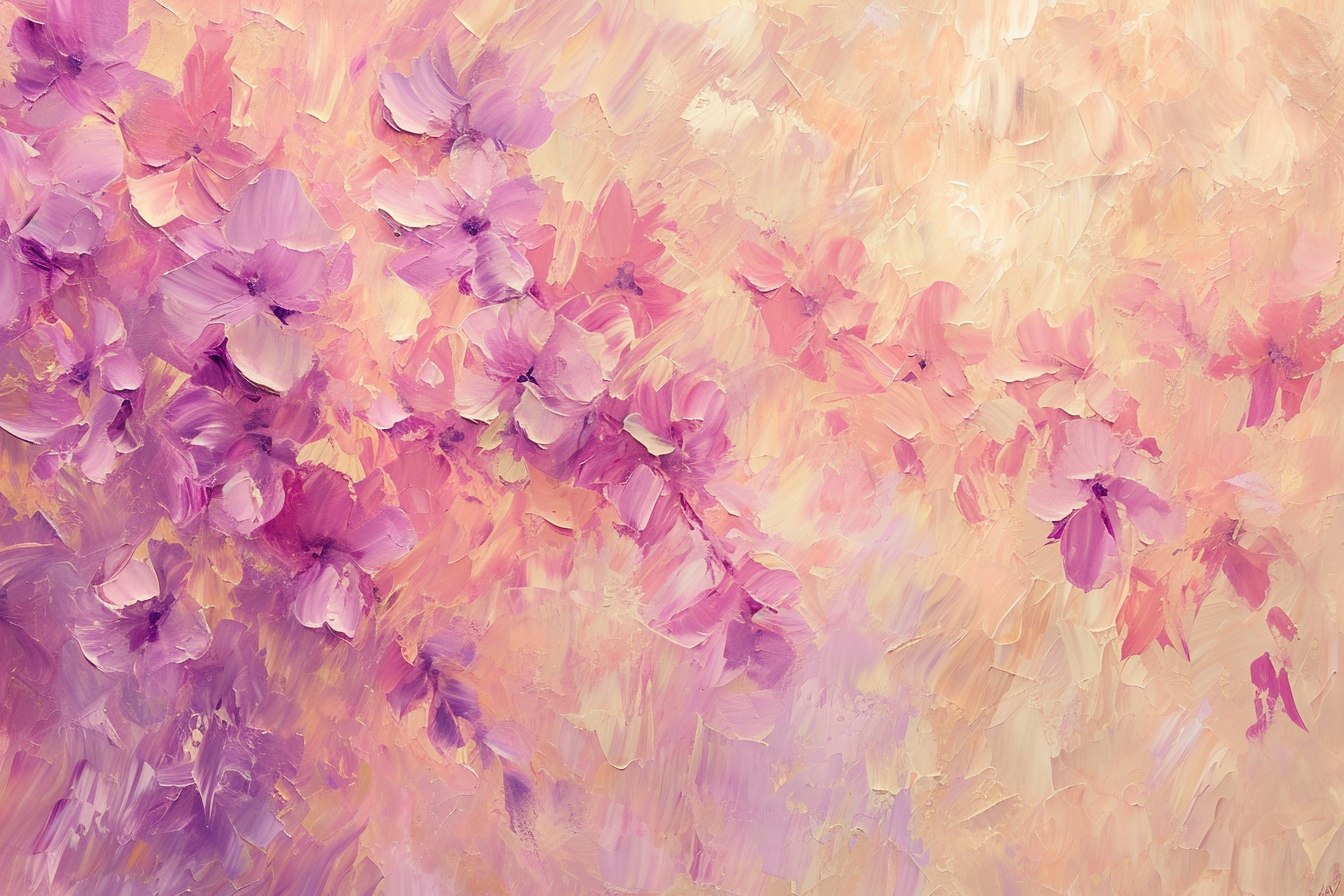 Creamy Textured Background Pink Lavender Flowers