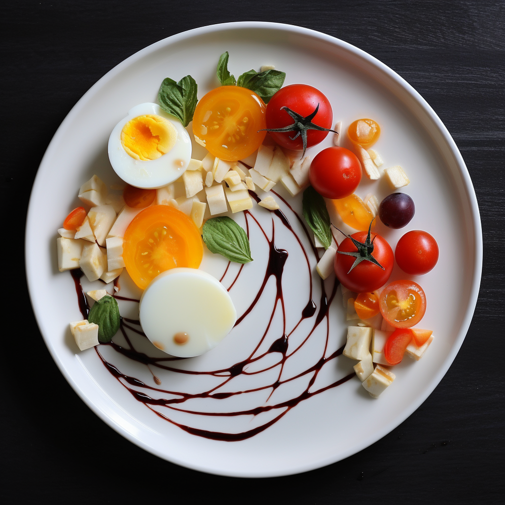 Delicious and Artistic Burrata Cheese Creation