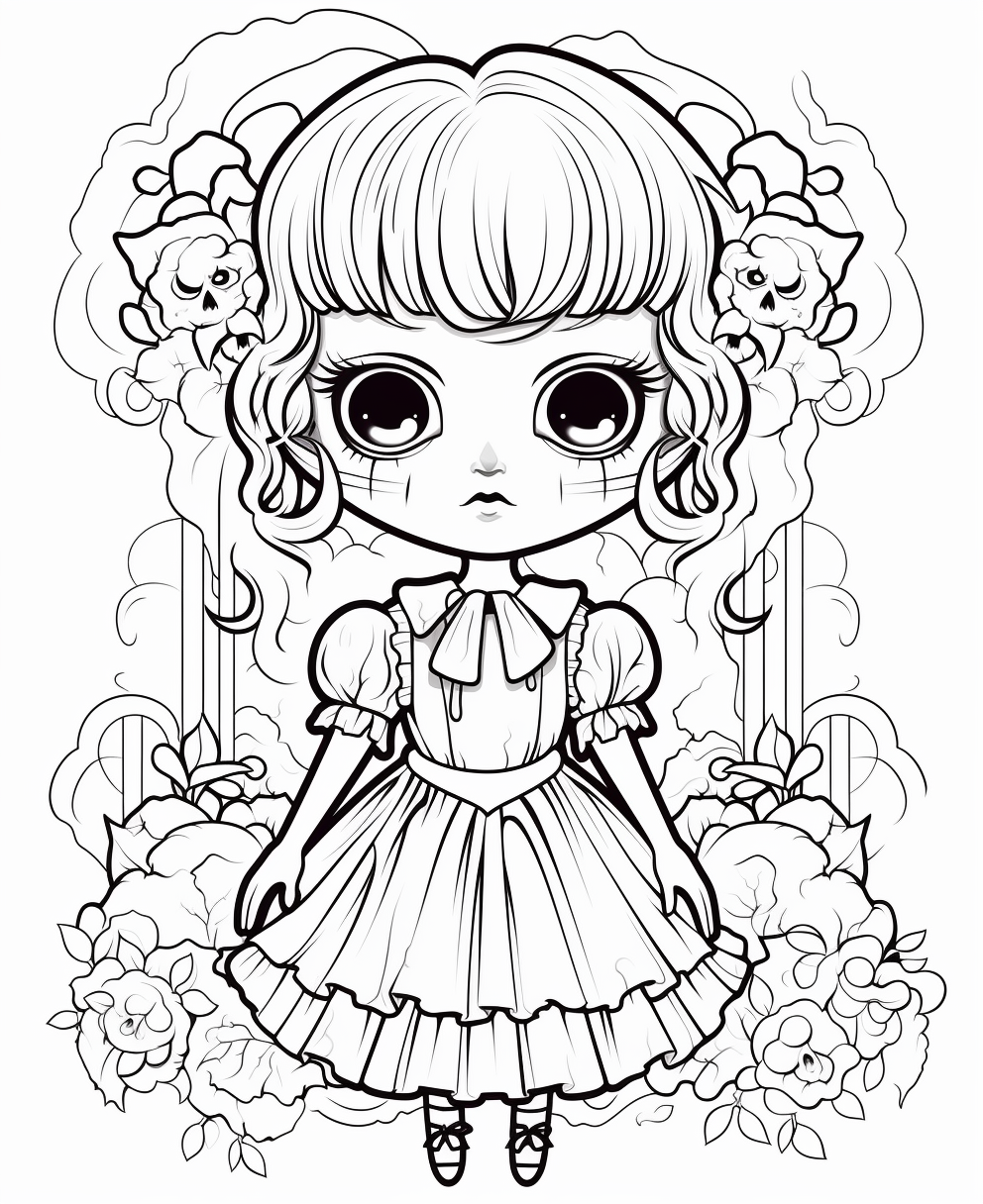 Creepy Kawaii Horror Chibi Girl