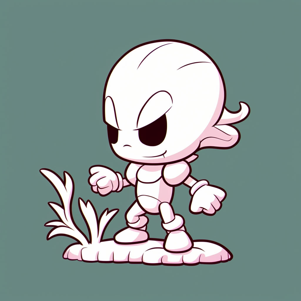 Cute alien bones with fighting power