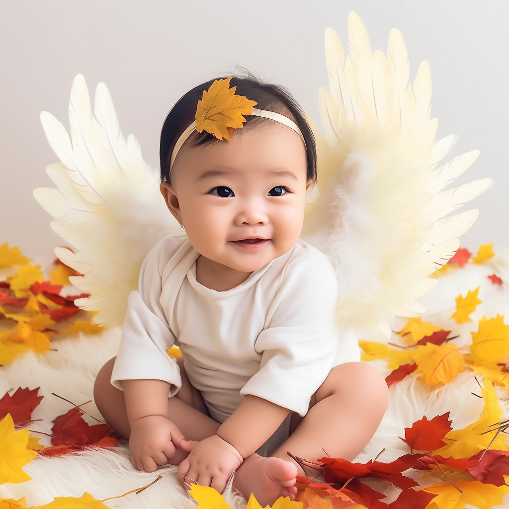 Baby with Snow White Wings